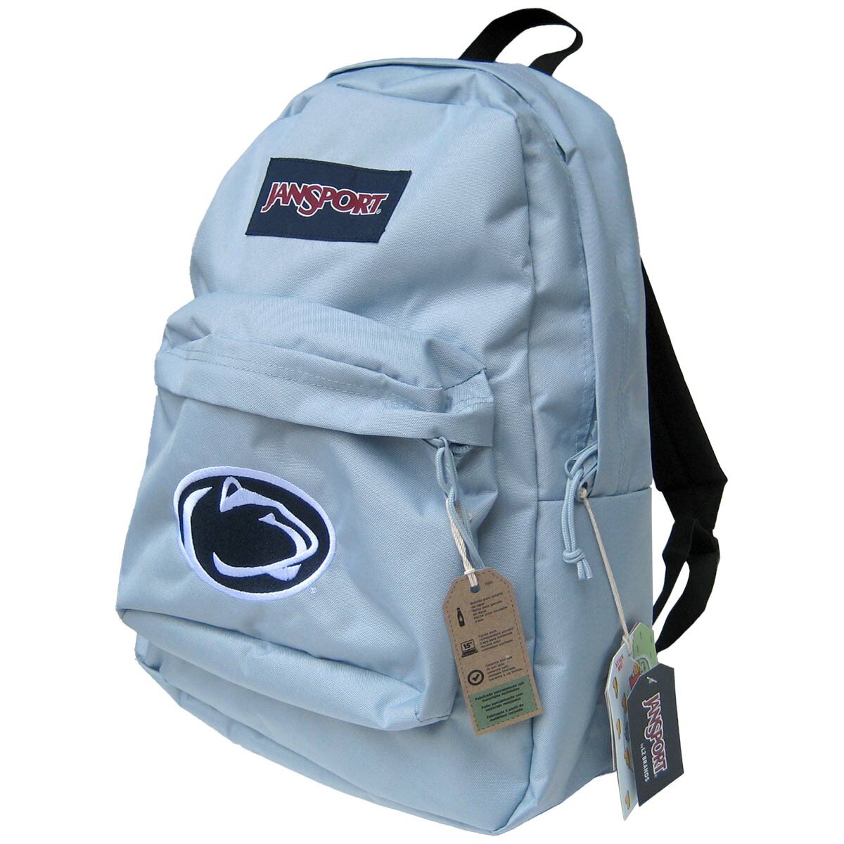 light blue JanSport backpack with Penn State Athletic Logo